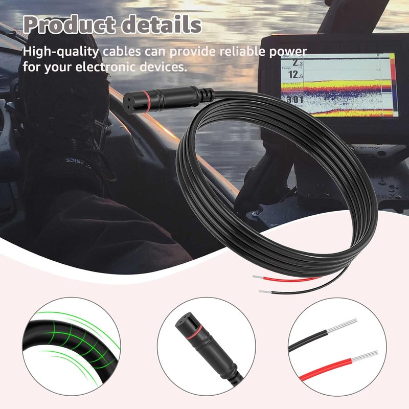 Hodeoo Upgrate 000-14172-001 Power Cable Replacement for Lowrance HOOK2 & Hook Reveal Range 5/7/9/12 - Direct Fit OEM Cruise Power Cord - Image 3